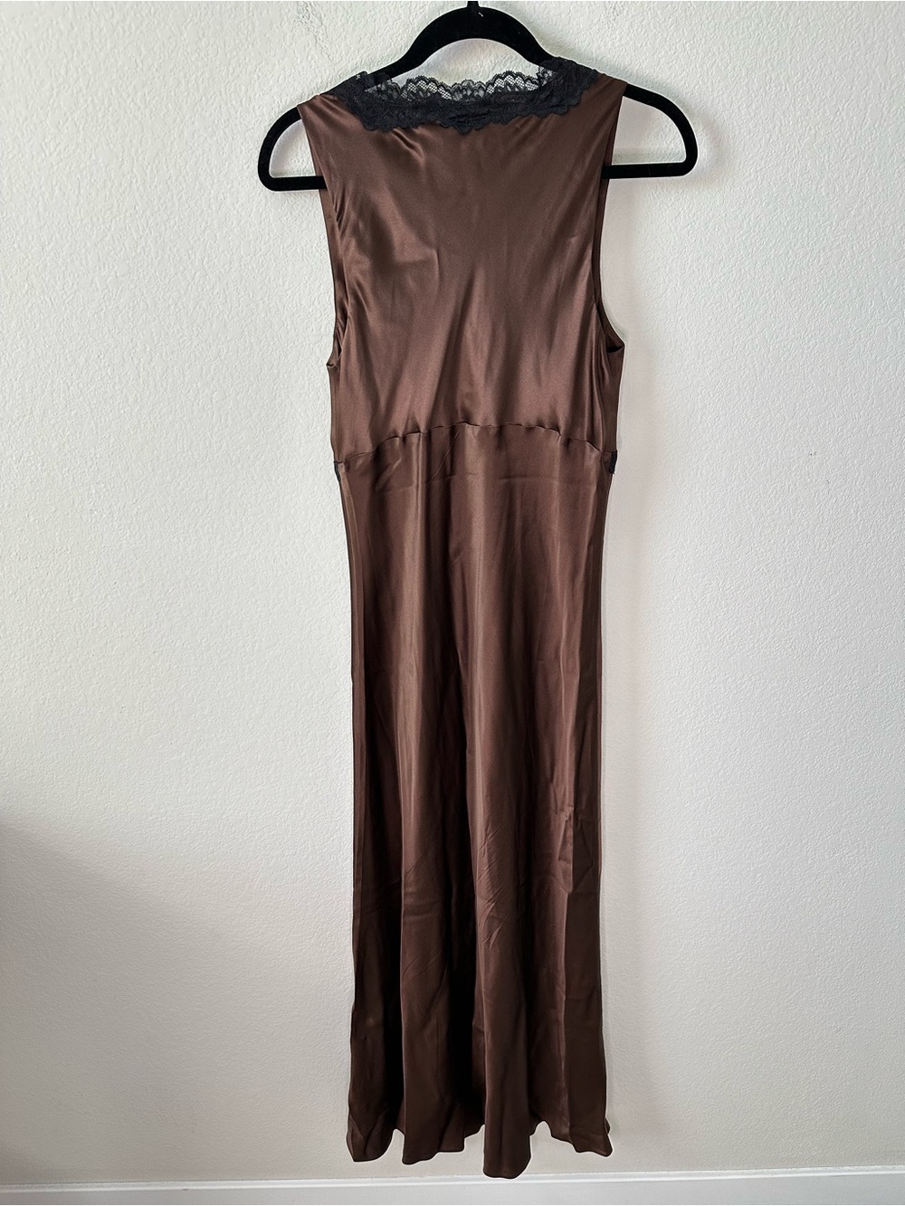 Reformation Aliceyn Silk Dress in Cafe Brown Size US 8 - Picture 6 of 6